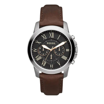 Fossil Grant Chronograph Brown Leather Men's Watch | FS4813IE
